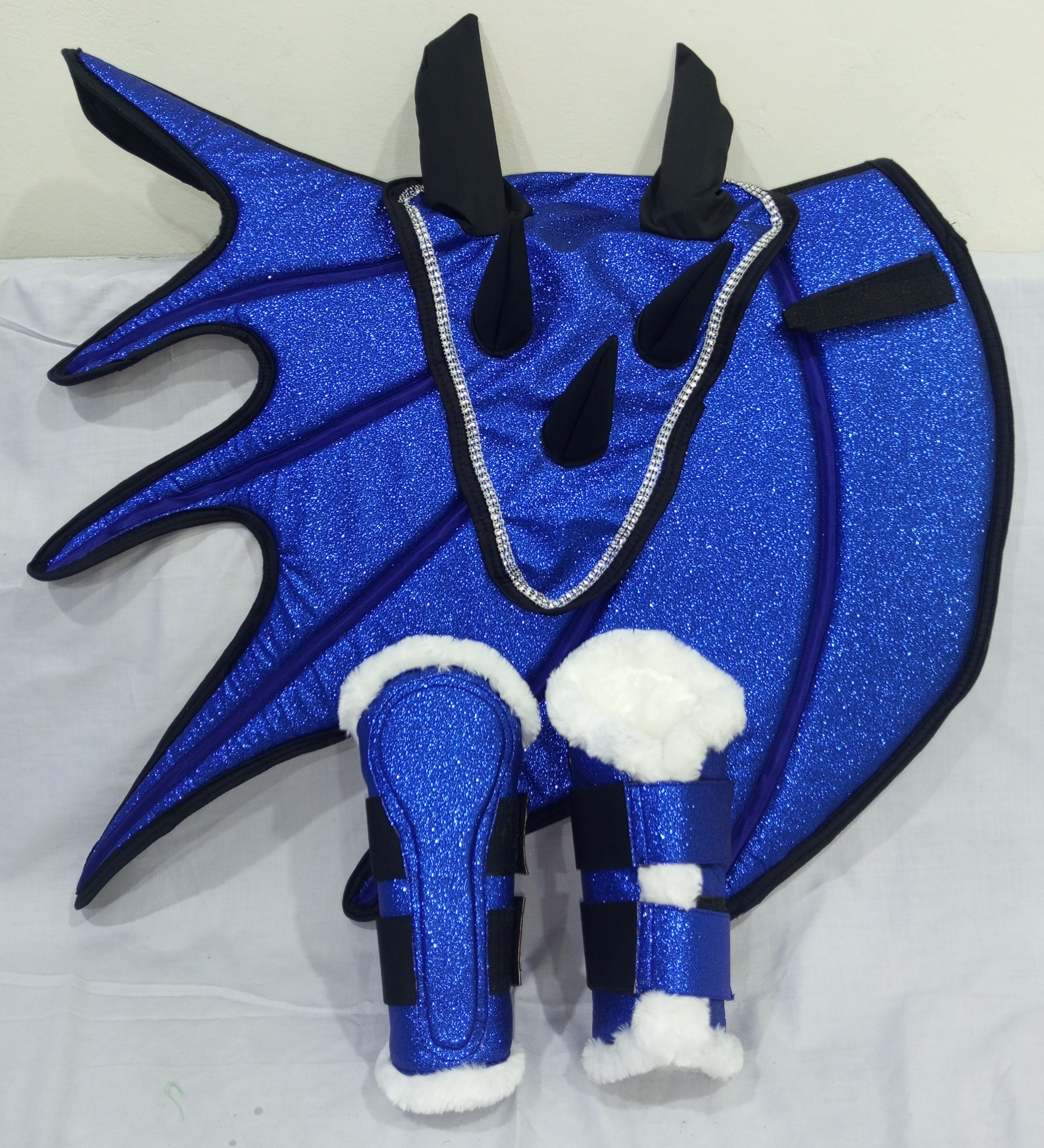 Dragon Saddle Pad Set of 3: Handmade Fantasy Equestrian Gear