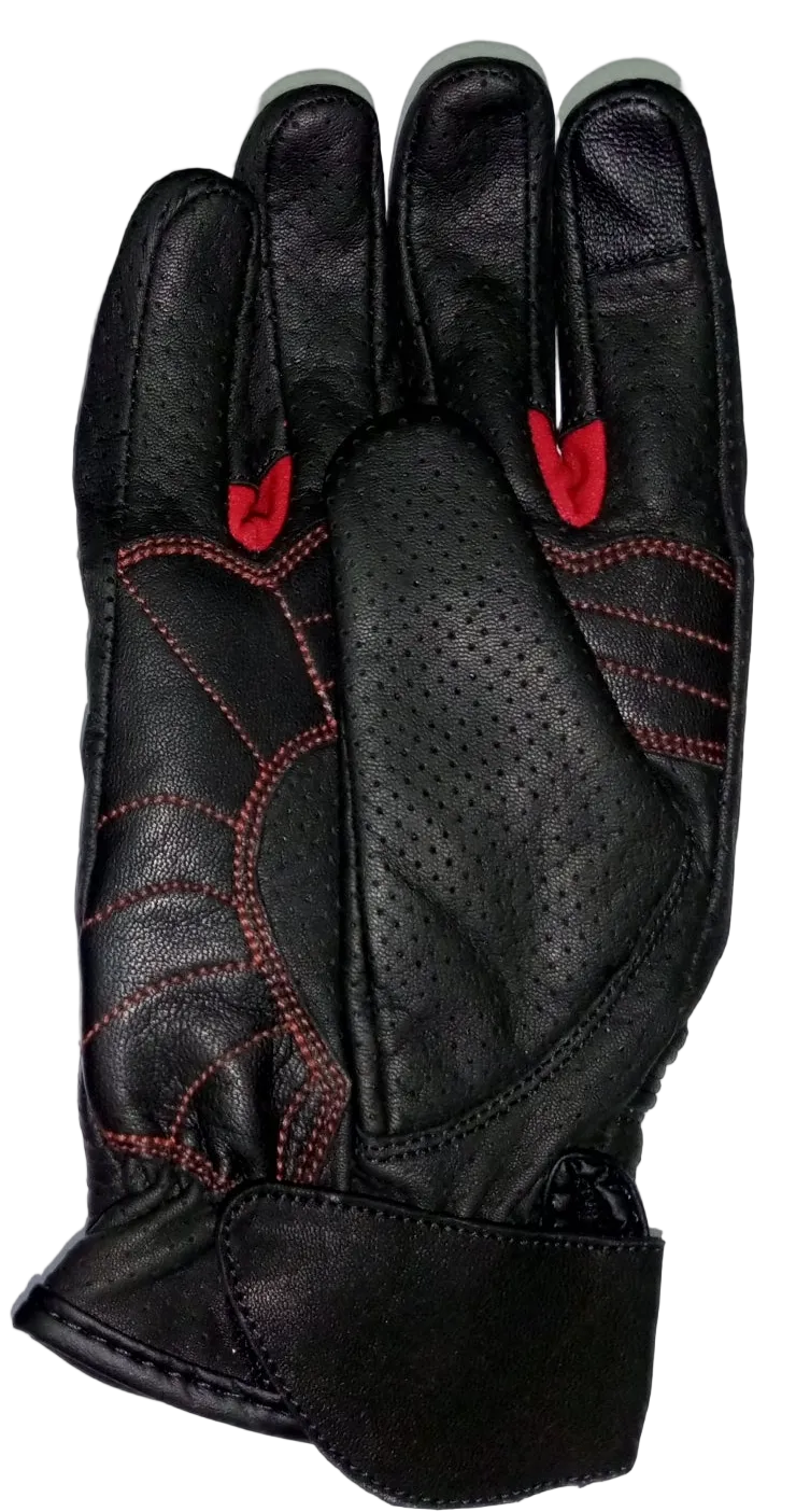 Men Biker Leather Gloves