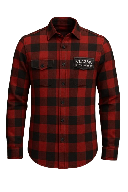 Men Flannel Biker Shirt with Kevlar Lining for Reinforcement