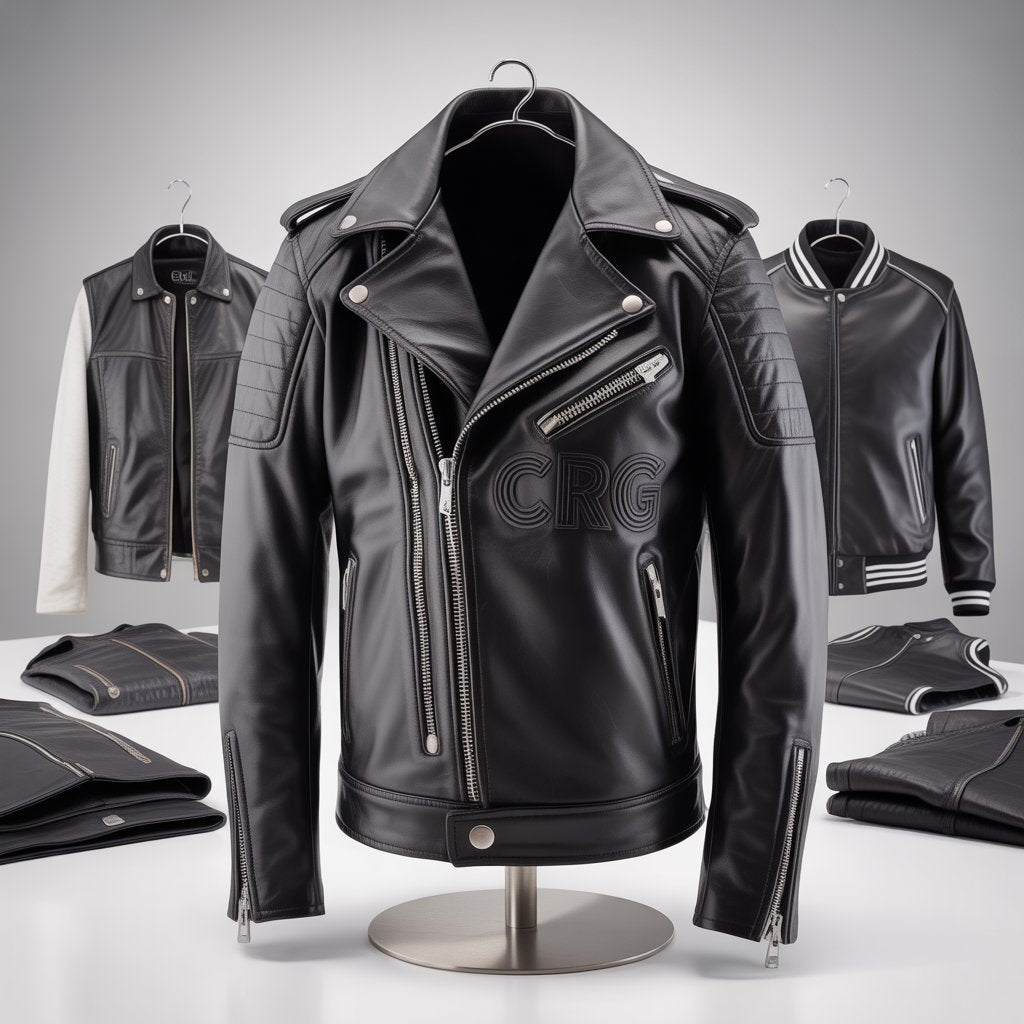 Men Brando Style Biker Leather Jacket
