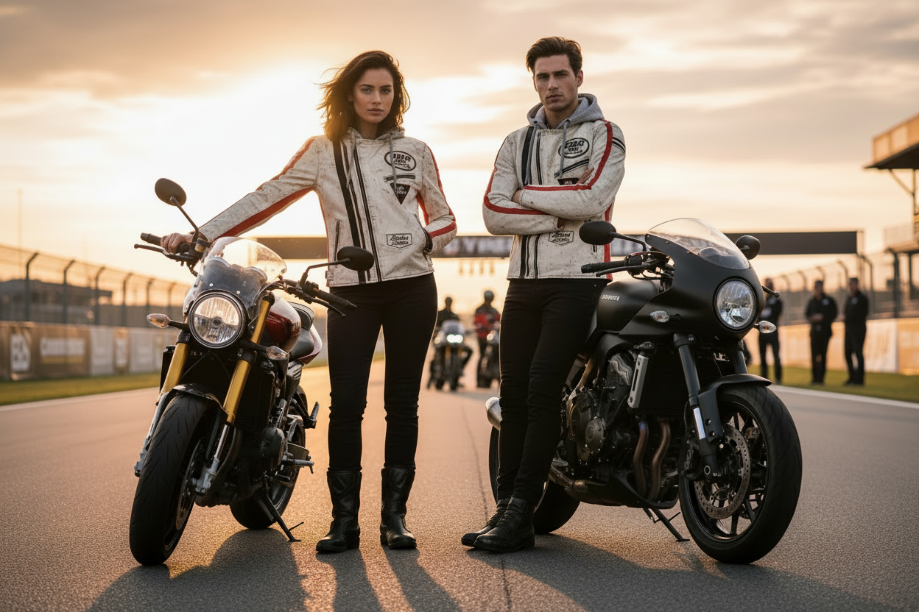 Men Biker Leather Jacket with Hood Street Biker Style Antique Grey