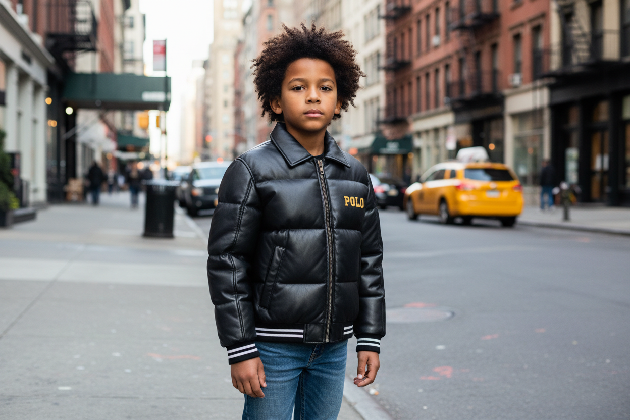 Leather Varsity style Genuine Leather Jacket