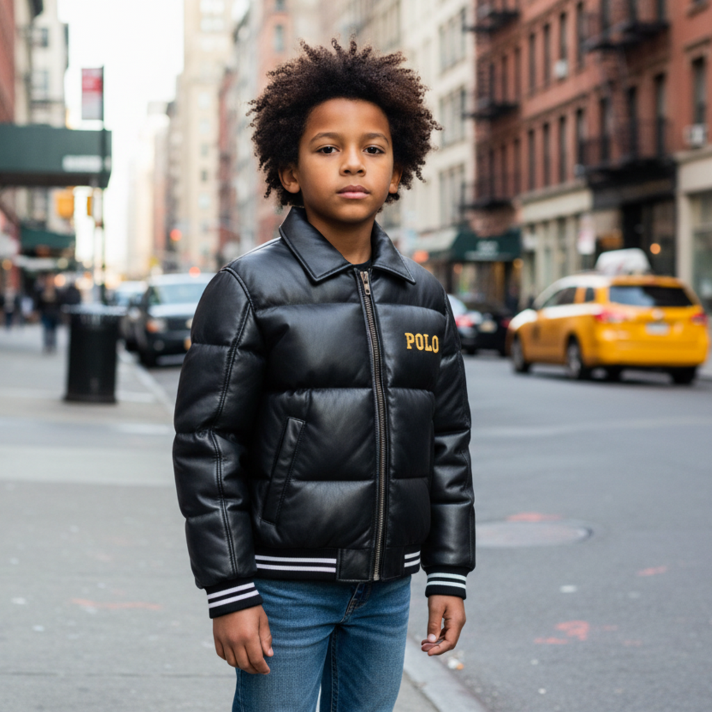 Leather Varsity style Genuine Leather Jacket